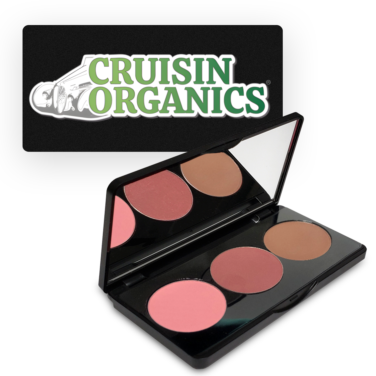 Discover the epitome of luxury with our Mahogany Wine Blush Trio Palette. Handcrafted with precision, each shade exudes sophistication and decadence. From Cruisin Organics day to night, these velvety wine-inspired hues will enhance your natural beauty, making it a must-have for any makeup collection. Treat yourself to elegance with Mahogany Wine.