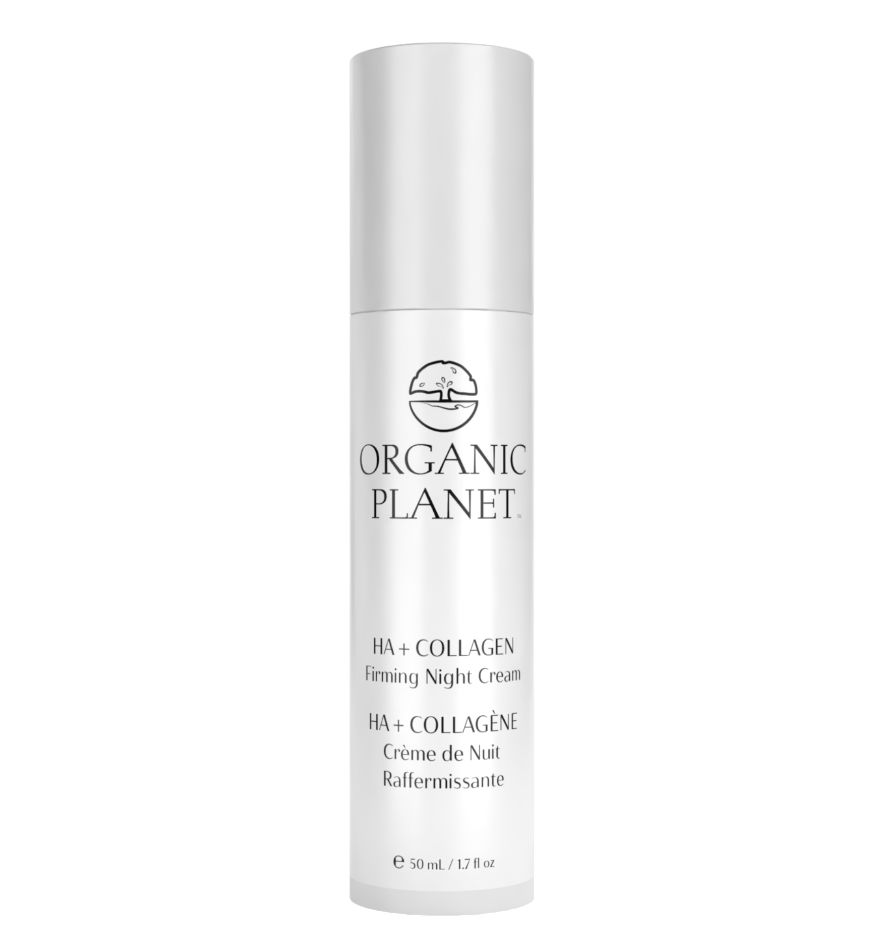 Hyaluronic Acid + Collagen Firming Night Cream features organic butters, oils, and extracts plus hyaluronic acid and peptides. Nourishing ingredients replenish skin, while vitamin C and antioxidants hydrate, boost collagen, and protect. Hyaluronic acid and peptides improve firmness and reduce signs of aging. Sold on Amazon.