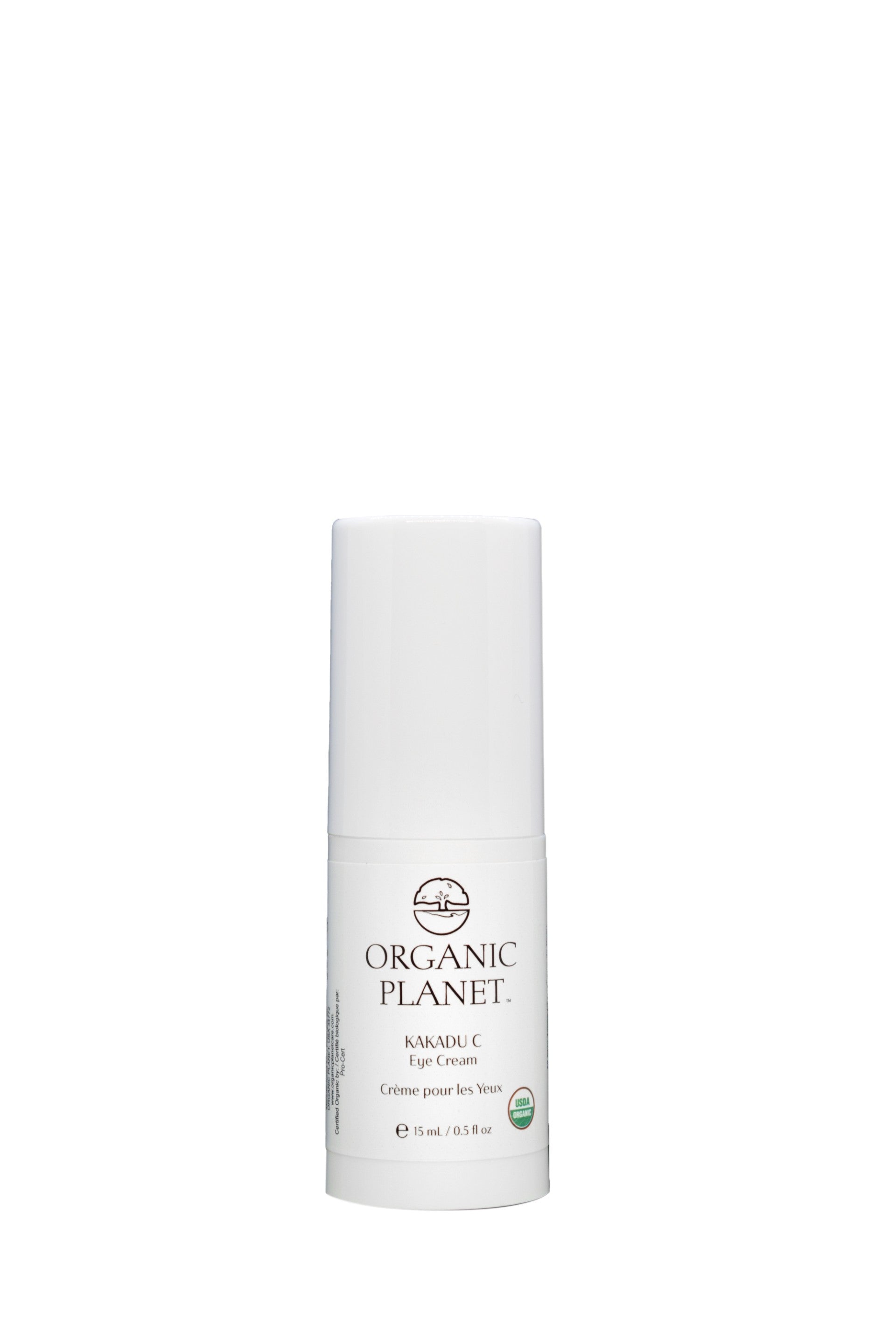White skincare bottle labeled &