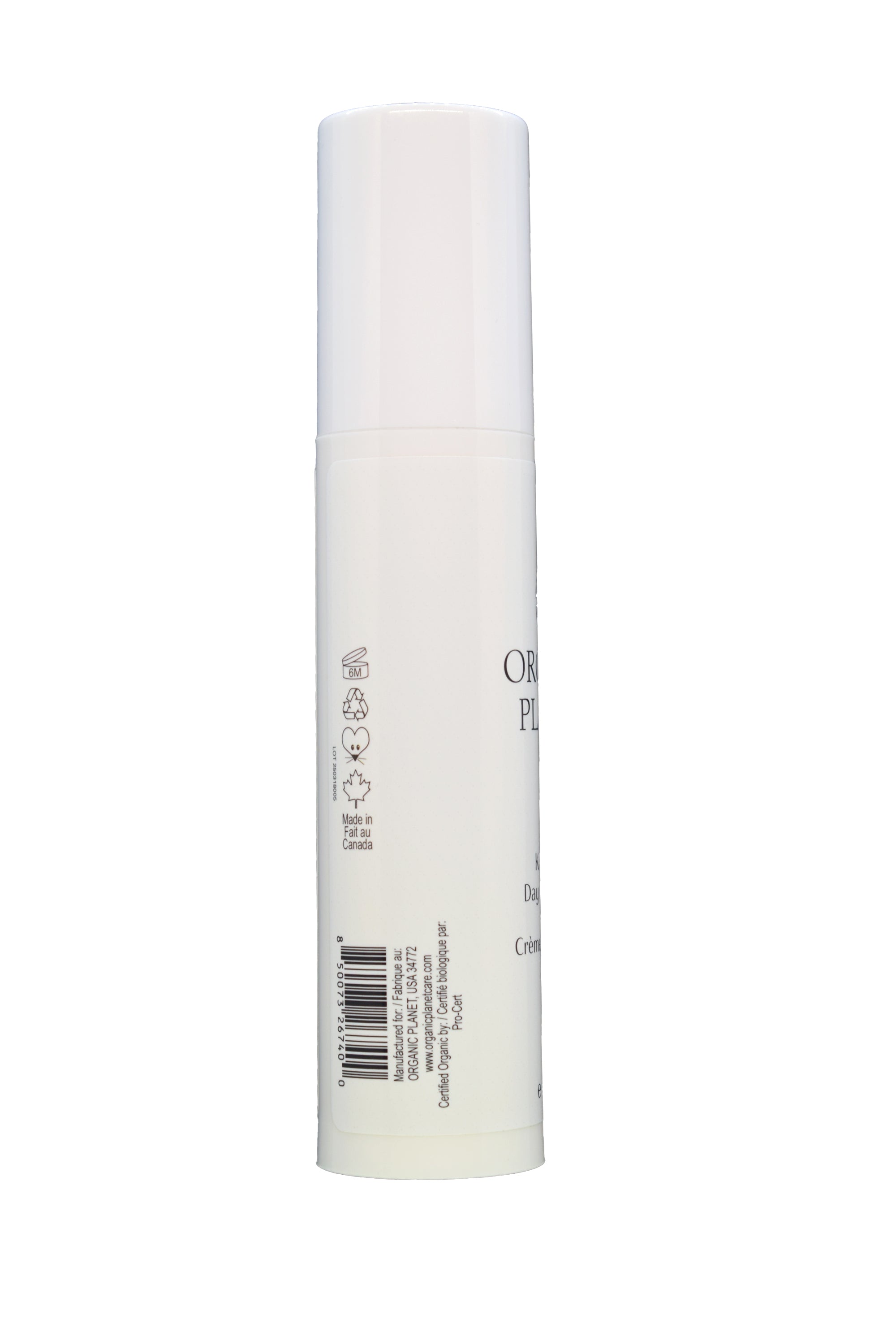White cylindrical object with a label on a white background. KAKADU C Day Moisturizer offers a refined skincare experience, expertly crafted to provide intense hydration and profound nourishment. Featuring Kakadu Plum, renowned for its unparalleled Vitamin C and antioxidant richness, this elegant formula enhances skin’s vitality while addressing signs of aging. Complemented by the nourishing properties of Mango Seed Butter, Aloe Vera, and Rosehip Oil, it delivers a sophisticated blend that rejuvenates.