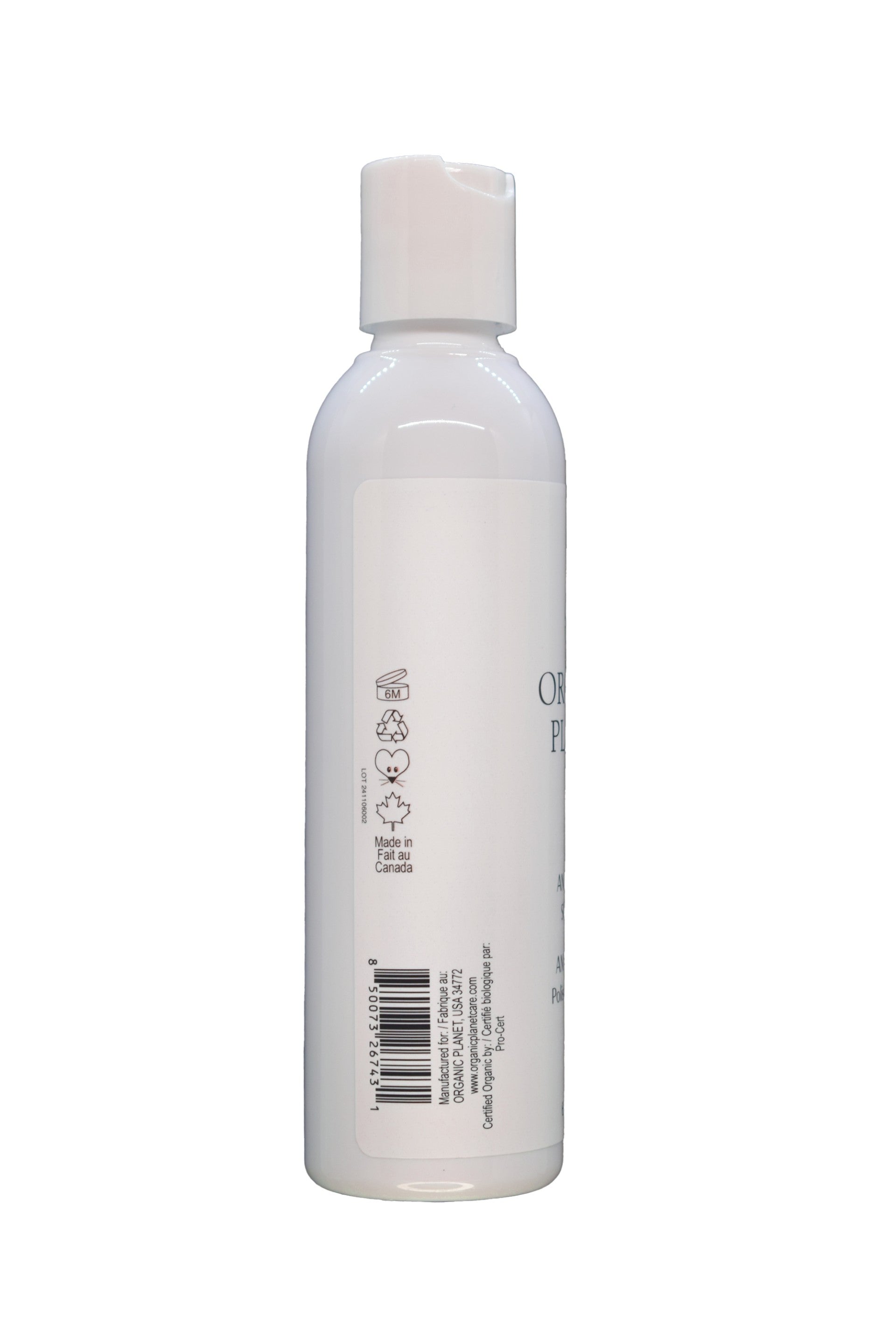 White bottle with a label on a white background. This gentle skin polisher features Tremella mushroom to hydrate and brighten all skin types, including sensitive and acne-prone. Made with 95-100% USDA Certified Organic ingredients, it provides soft exfoliation and boosts antioxidants for smoother, radiant, and balanced skin.
