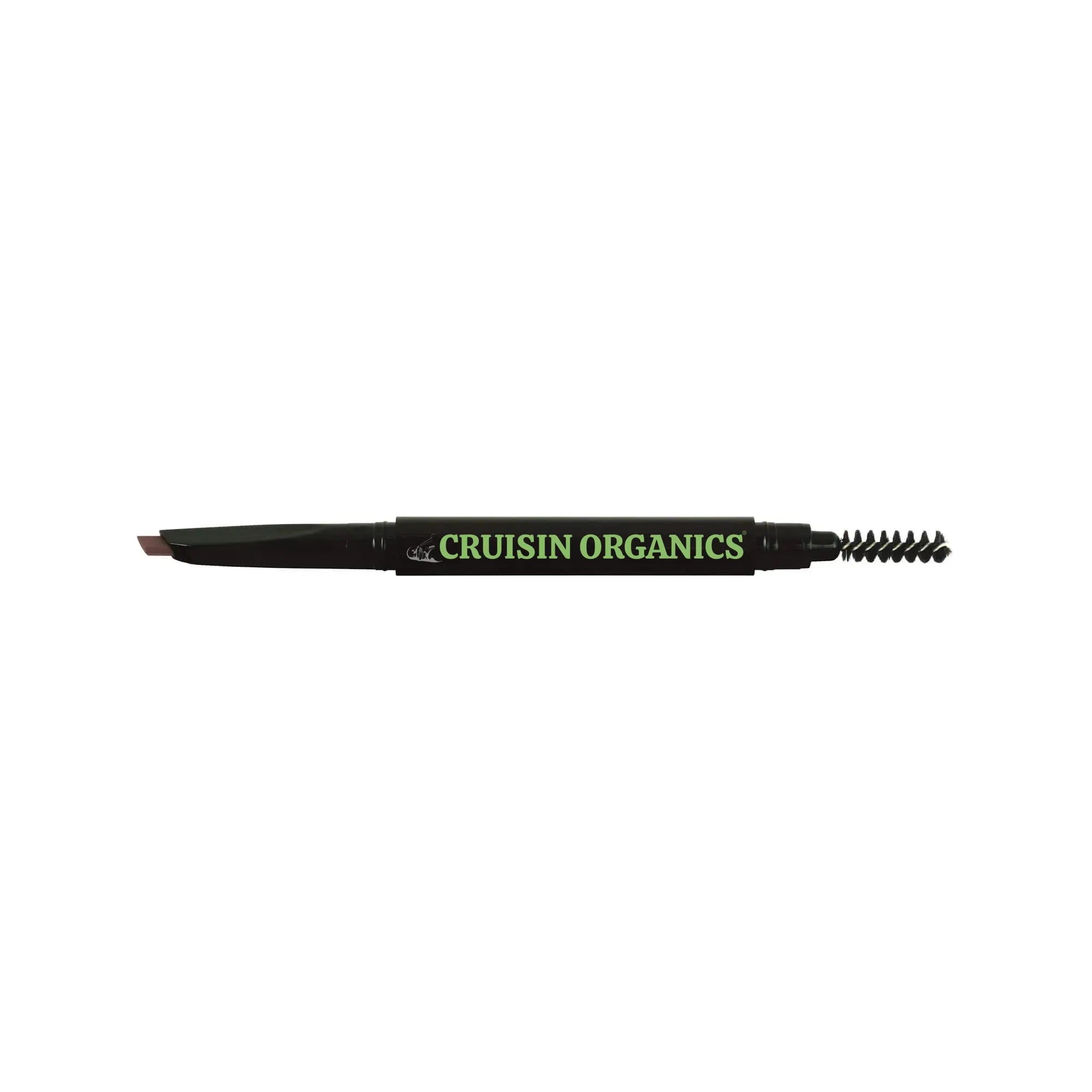 Cruisin Organics Automatic Brownie Eyebrow Pencil. You can build a full brow from scratch with our all-in-one eyebrow pencil. This dual-tip brow pencil helps you achieve a natural brow shape with an angled tip on one end and a spooly tip on the other! The angled tip makes it easy to fill in long-lasting color into your brows. Our formula multitasks to give you color, sculpture, and sealing for your brows. With the spooly tip, you can blend the color seamlessly into your natural brows, softening.