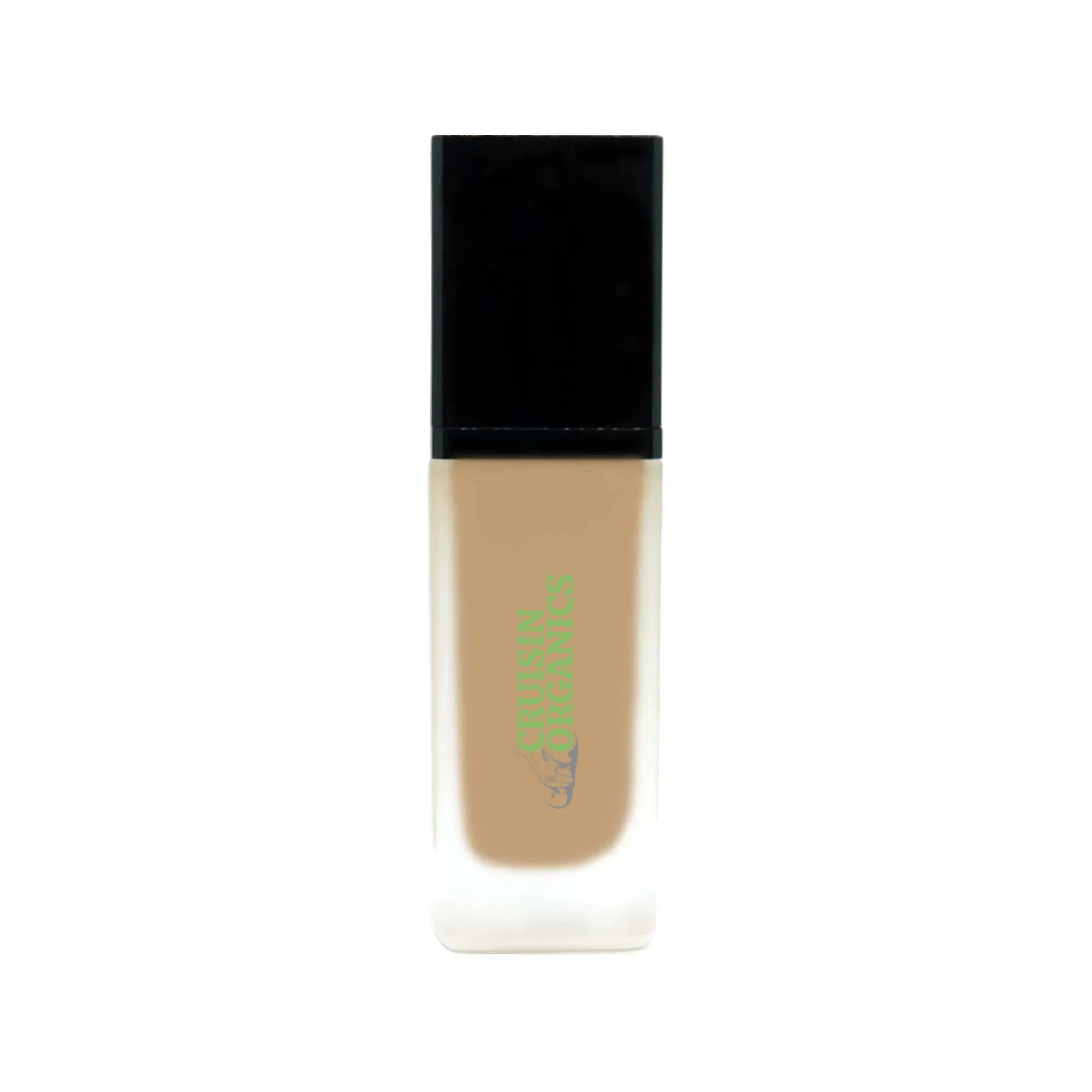 Cruisin Organics Spiced Honey Foundation. A level of medium to full modular coverage that preserves and beams the way we all crave to gleam and glimmer on every single day. It has a spicy kick to oxidizing makeup.