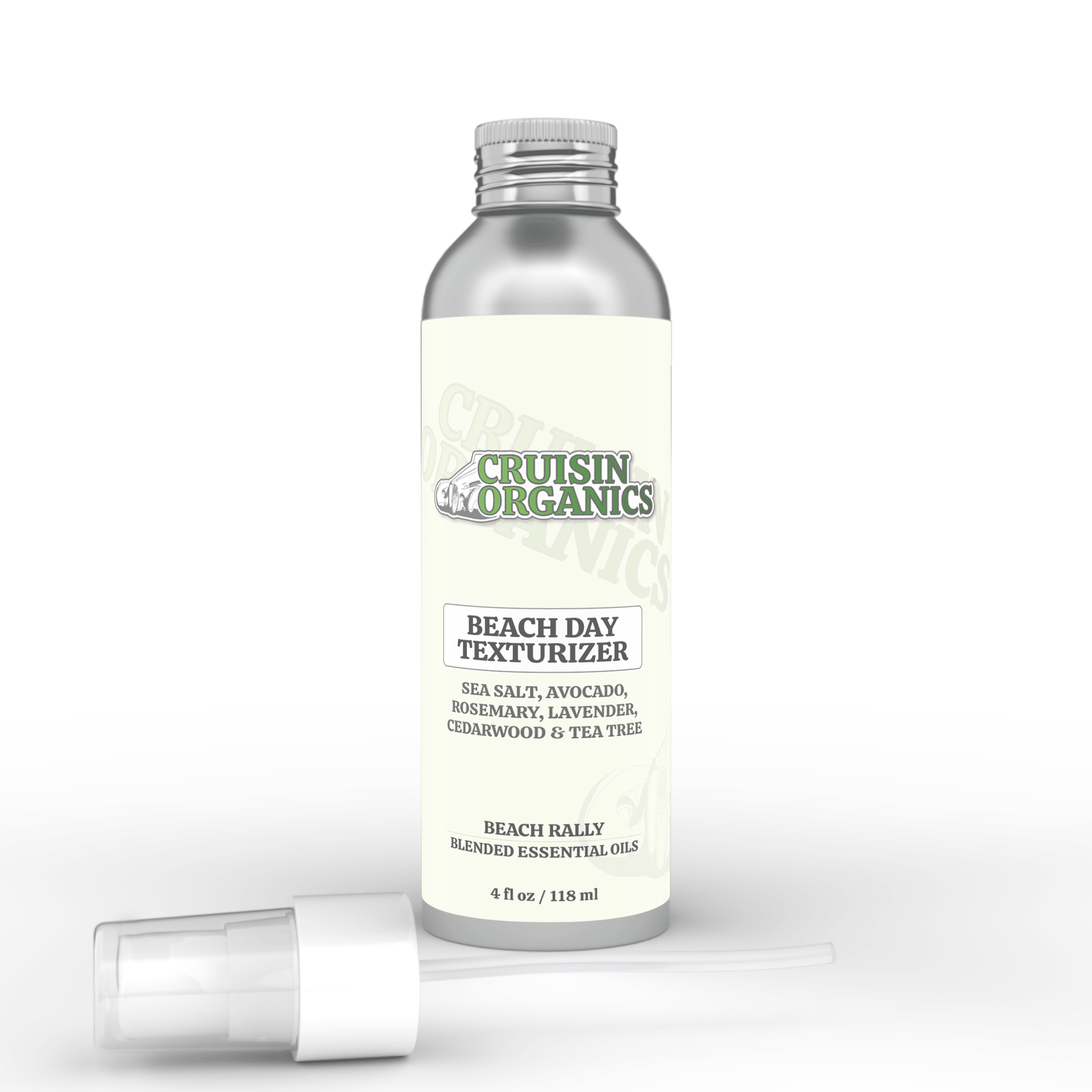 Beach Day Hair Styling Texturizer. Elevate volume and enhance your look with our versatile texturizer. Achieve effortless curls using our spritz and scrunch method. Experience the rejuvenating scents of Cedarwood, Lavender, Tea Tree, and Rosemary essential oils.