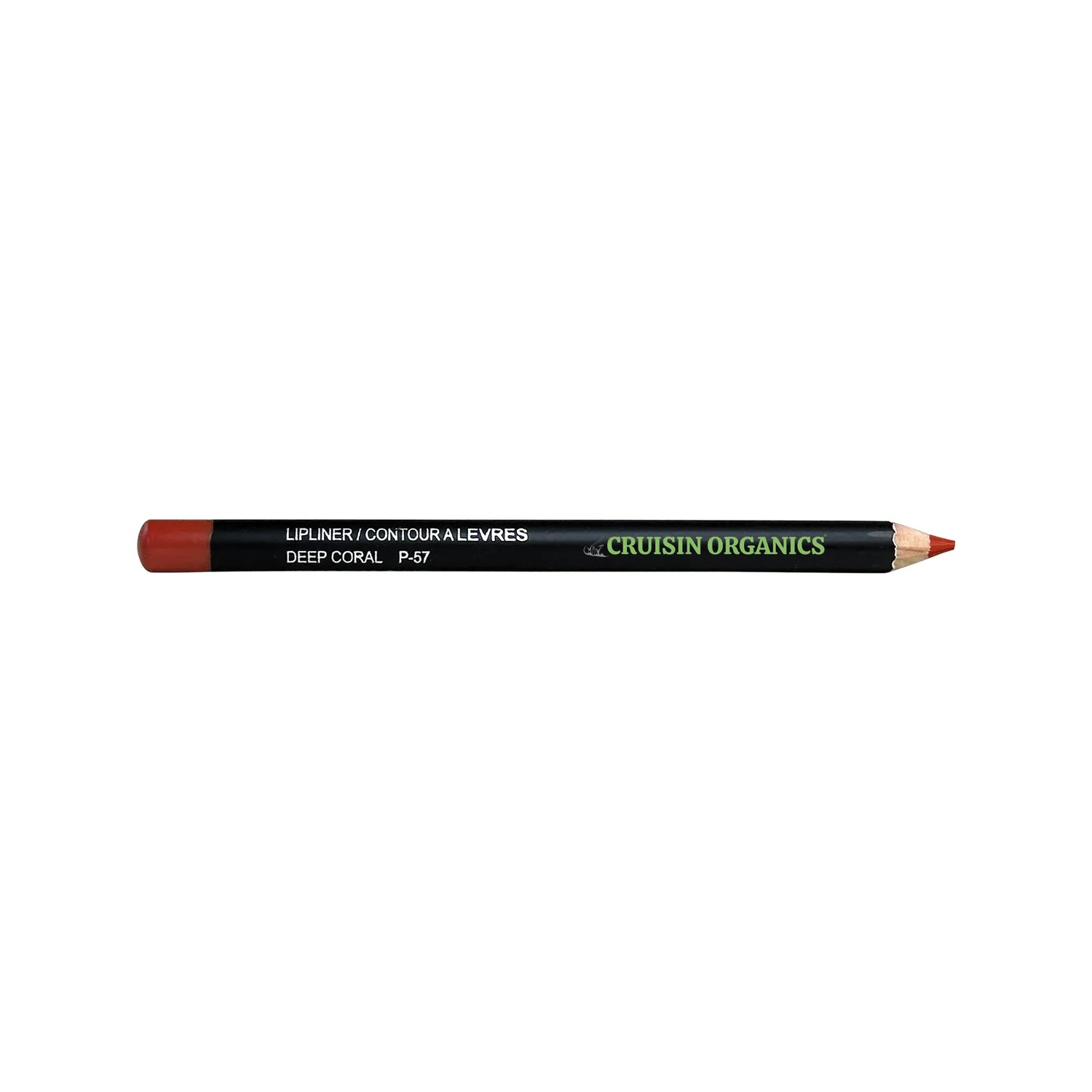 Cruisin Organics Coral Deep Lip Liner. Stay in line for true tone to line your lip with deep coral infused with beeswax and seed oils, this smudge-proof and long-lasting formula to achieve plush and enduring lip escense.