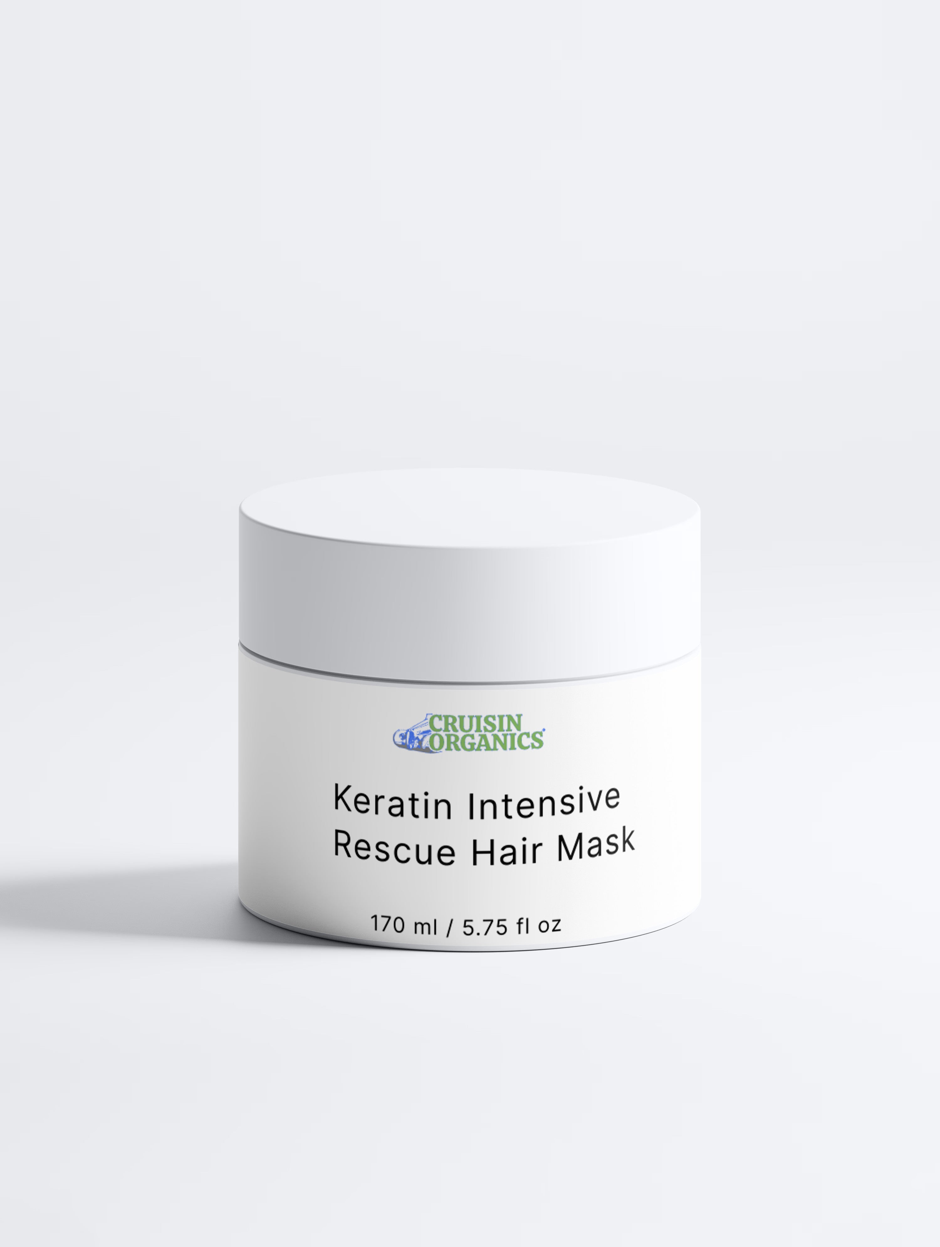 Jar of Keratin Intensive Rescue Hair Mask on a white background