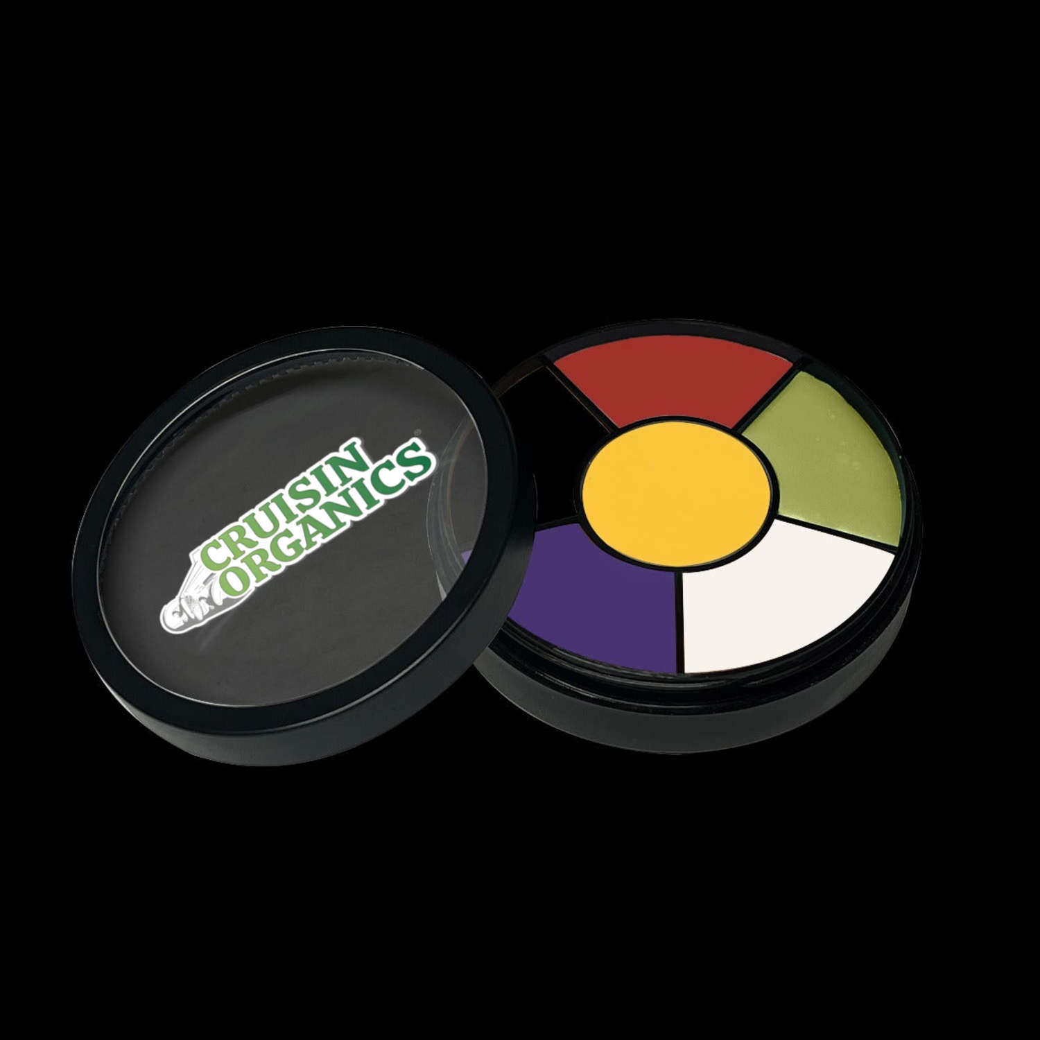 Clown face paint colorwheel by Cruisin Organics.