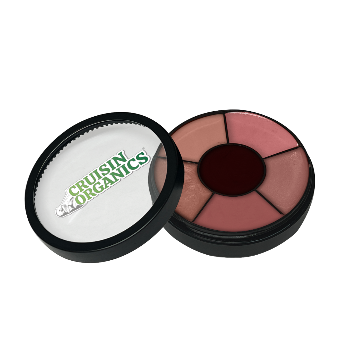 Kissolicious Lip Gloss Wheel by Cruisin Organics in 6 shades.