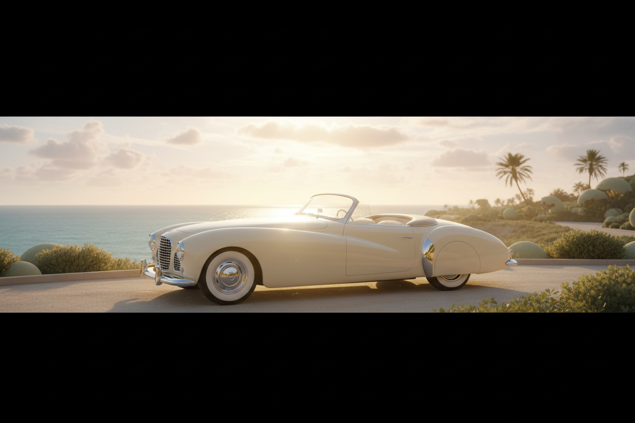 Vintage Delahaye Classic Car Banner - Bright