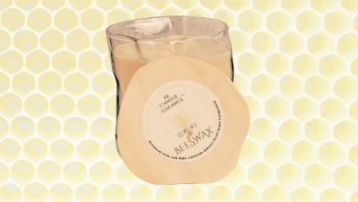 Candle Elegance beeswax candles are natural scent of honey and made with 100% certified organic beeswax, so it's safe for people who are sensitive to fragrances. It also releases negative ions when burning and naturally purifies the air. Each candle has a cotton wick and can burn for around 60 hours.