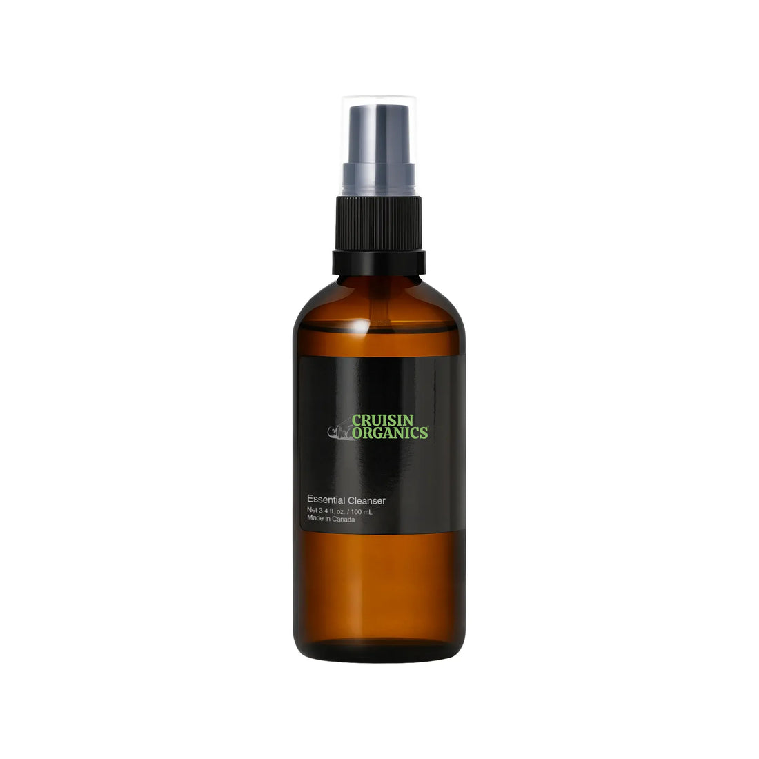 Brown spray bottle with black cap on a white background. This gentle cleanser cleans without drying, using soothing botanicals like chamomile and cannabis seed oil to calm your skin. Enriched with squalane, hyaluronic acid, and plant proteins, it deeply hydrates and supports the skin barrier. Ideal for sensitive, dry, or reactive skin, it nourishes while protecting. Vegan, cruelty-free, and paraben-free.