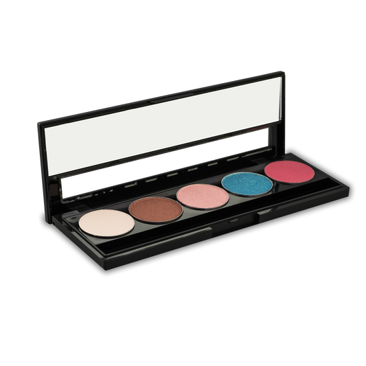 Introducing Doll Baby Eyeshadow 5 Palette SPF, where cute meets sophistication. Achieve a glowing mannequin look with trendy hot pink and blue shades. Get dolled up for spring with this exclusive palette that will elevate your makeup game.