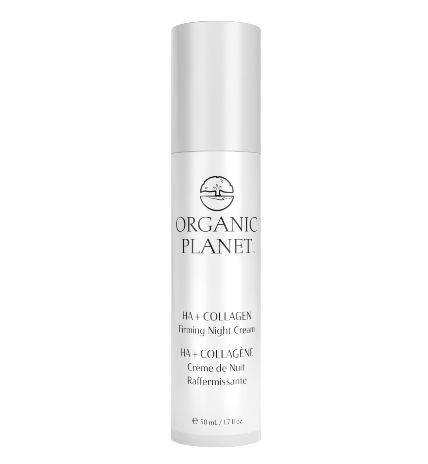 Hyaluronic Acid + Collagen Firming Night Cream features organic butters, oils, and extracts plus hyaluronic acid and peptides. Nourishing ingredients replenish skin, while vitamin C and antioxidants hydrate, boost collagen, and protect. Hyaluronic acid and peptides improve firmness and reduce signs of aging. Sold on Amazon.