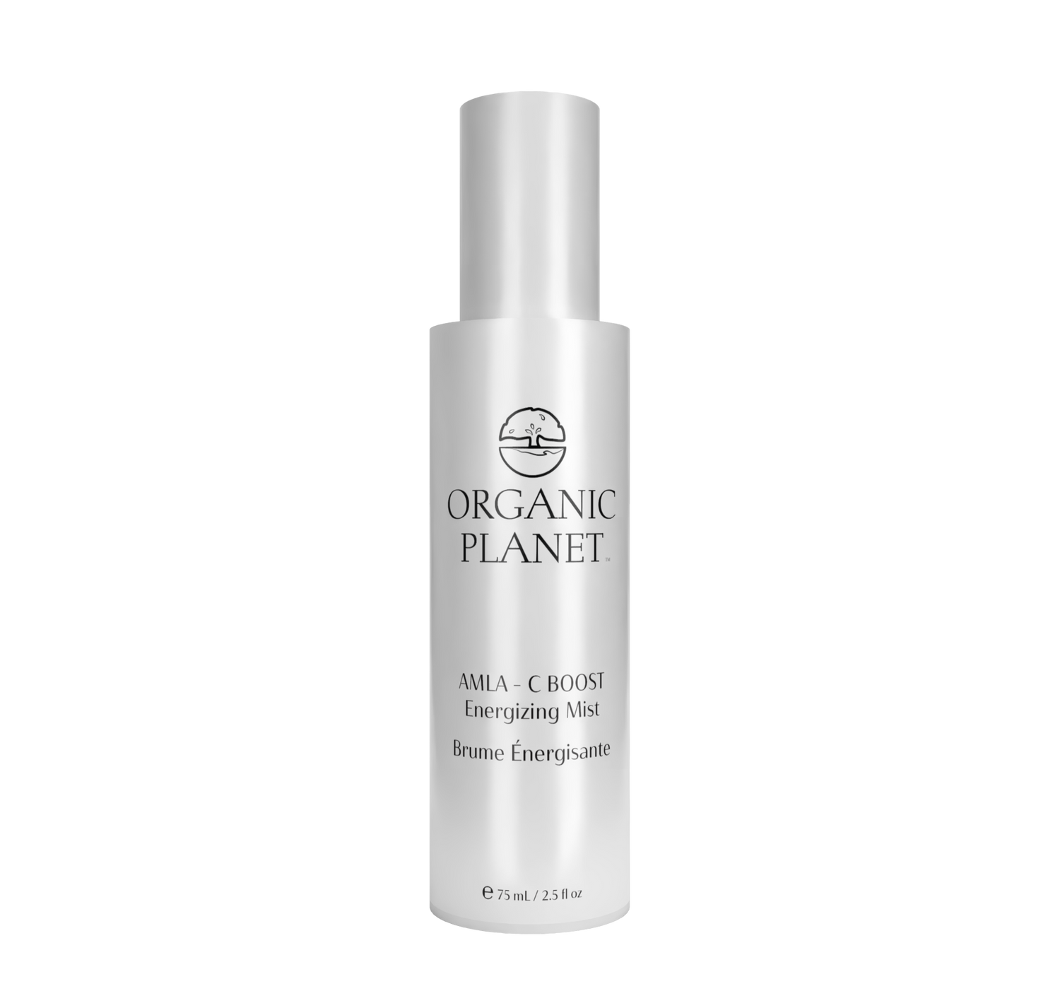 Organic Planet AMLA-C Boost Energizing Mist bottle on a white background. Refresh and energize your skin with the Amla C Boost Energizing Mist. Made with 89% certified organic ingredients, including antioxidant-rich camu camu and vitamin C-packed amla, this mist revitalizes your complexion and awakens your senses. Suitable for all skin types, it soothes your face or refreshes your entire body whenever you need a natural lift. Discover the power of superfruits and stay energized all day long.
