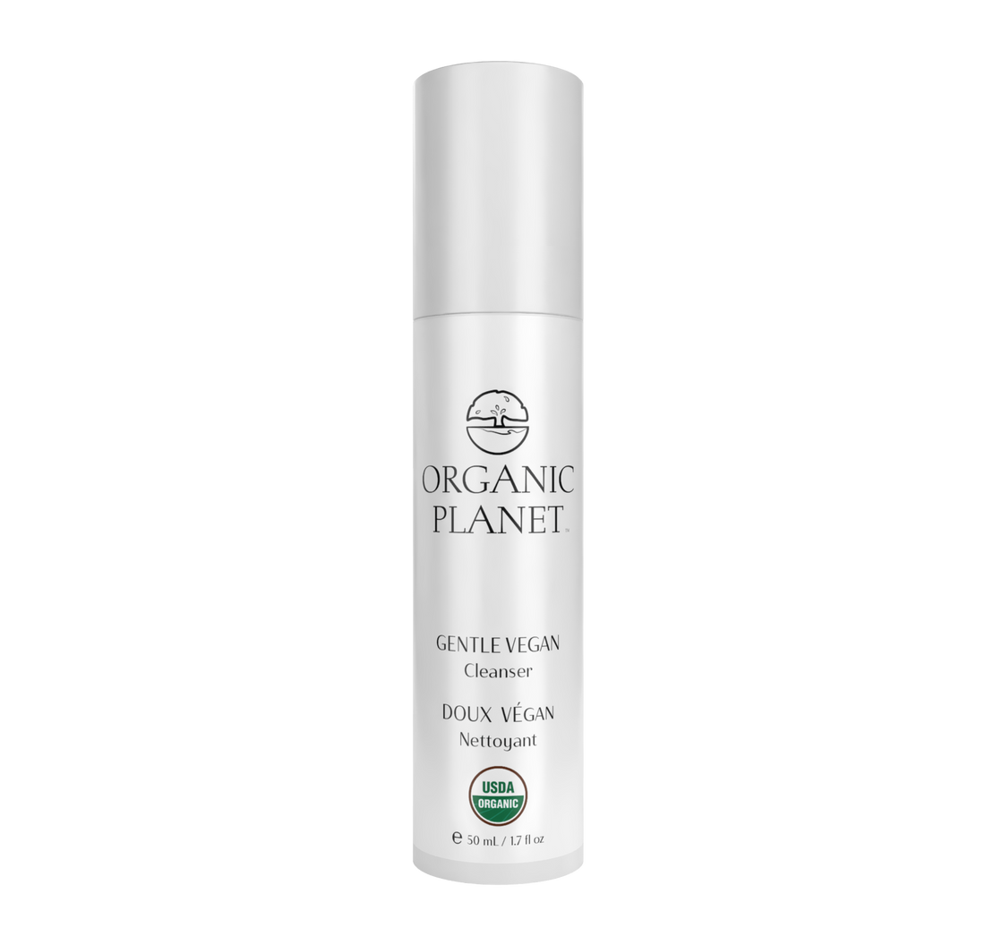Nurturing Vegan Gel Cleanser designed for every skin type. This soothing formula features a powerful Resveratrol Complex-C that purifies without creating lather or stripping essential oils. Your skin will feel refreshed, soft, and naturally balanced after each use. USDA certified organic and completely vegan, this gentle cleanser harnesses the benefits of turkey tail, camellia, Japanese knotweed, evening primrose, and witch hazel flower & fruit extracts to support your ORGANIC PLANE skin&