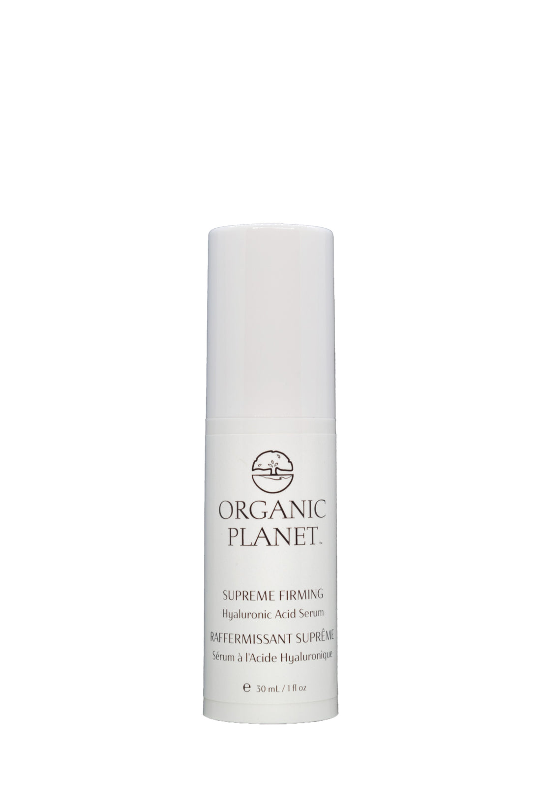 Our plant-based Hyaluronic Acid serum deeply hydrates and firms skin, smoothing wrinkles for quick and lasting results—no needles or harsh chemicals needed.. Skincare serum bottle labeled &