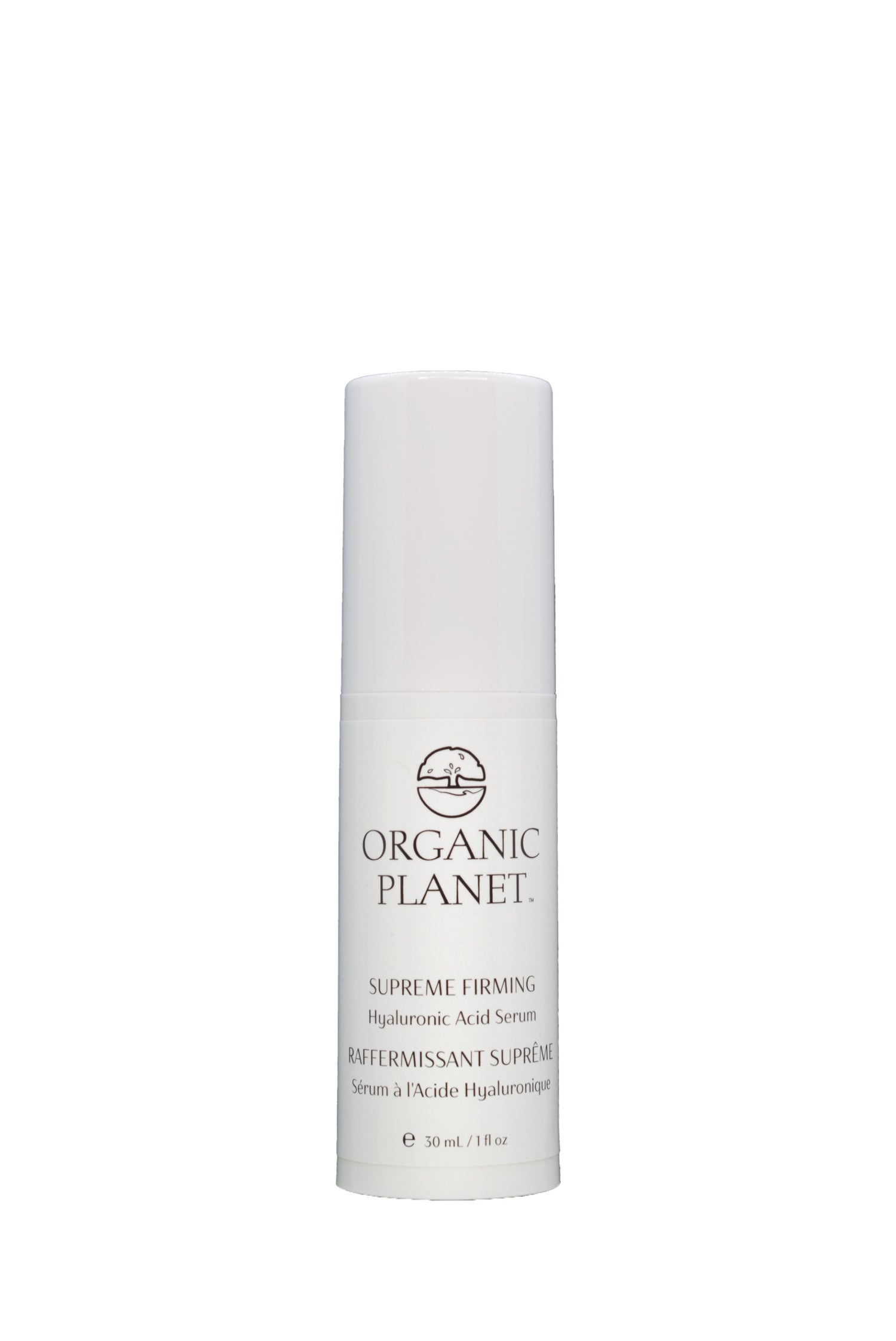 Our plant-based Hyaluronic Acid serum deeply hydrates and firms skin, smoothing wrinkles for quick and lasting results—no needles or harsh chemicals needed.. Skincare serum bottle labeled &