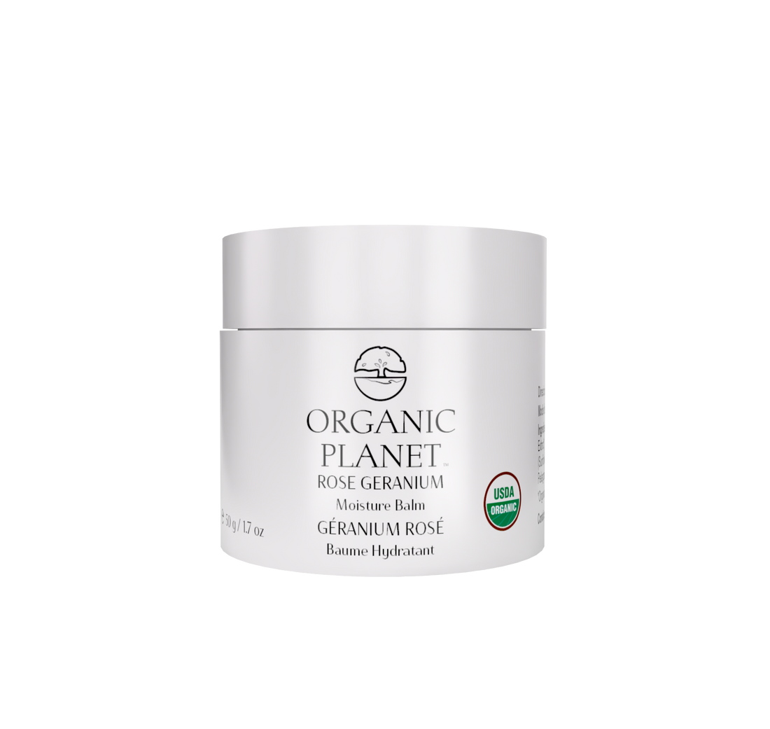 Nourish and rejuvenate your skin overnight with our Rose Geranium Moisture Balm. Made from 95-100% USDA-certified organic ingredients, this paraben-free and cruelty-free balm is packed with antioxidants and essential oils to improve skin elasticity and texture. Wake up to smoother, younger-looking skin and say goodbye to fine lines.