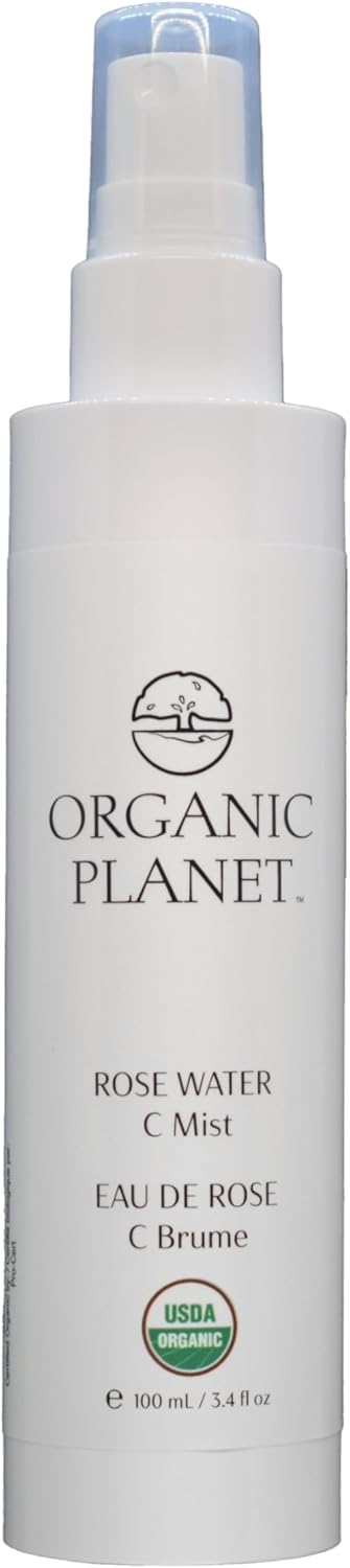 USDA Organic components make up 95–100% of Rose Water C Mist. Apply our Rose Water C Mist to your skin to nourish and revitalize it. With its gentle cleansing and moisturizing properties, Rosa Damascena Flower Water, Witch Hazel Extract, Amla Fruit Extract, Aloe Leaf Juice, and Glycerin leave your skin feeling renewed and cleansed. For yourself, discover the potent advantages of using ORGANIC PLANET ingredients.