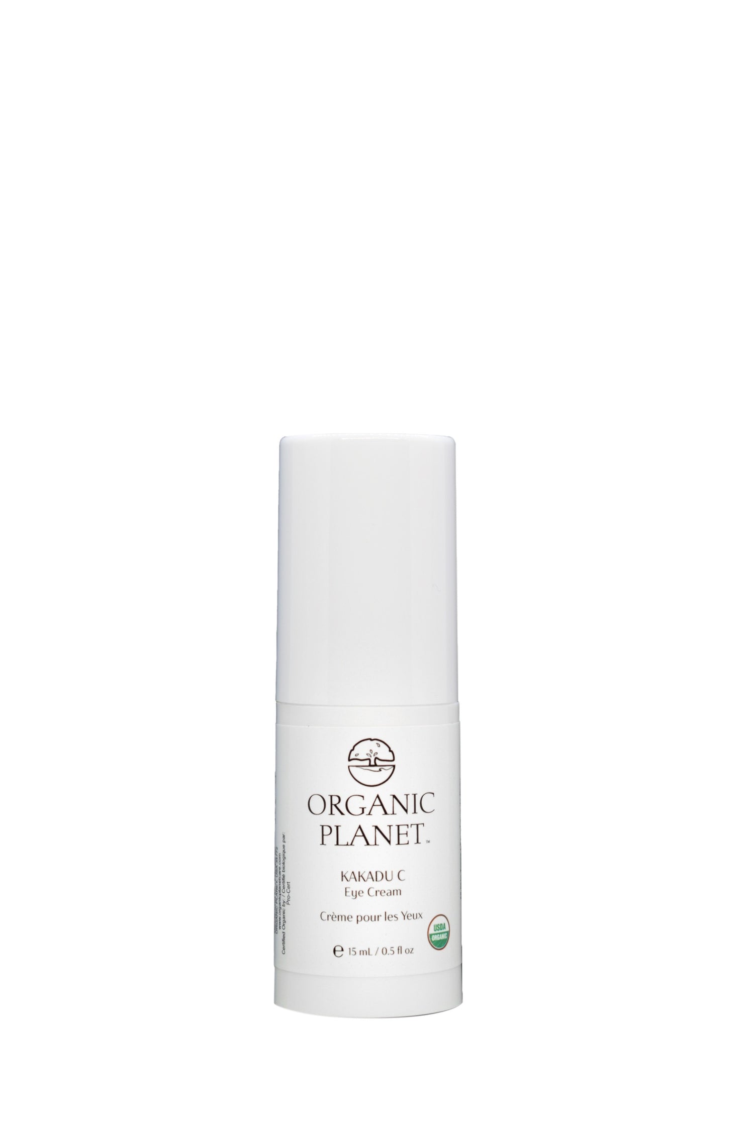 White skincare bottle labeled &