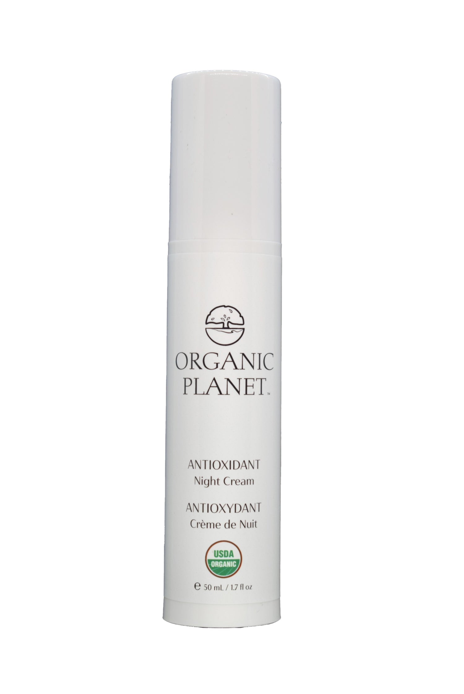 Organic Planet Antioxidant Night Cream bottle on a white background