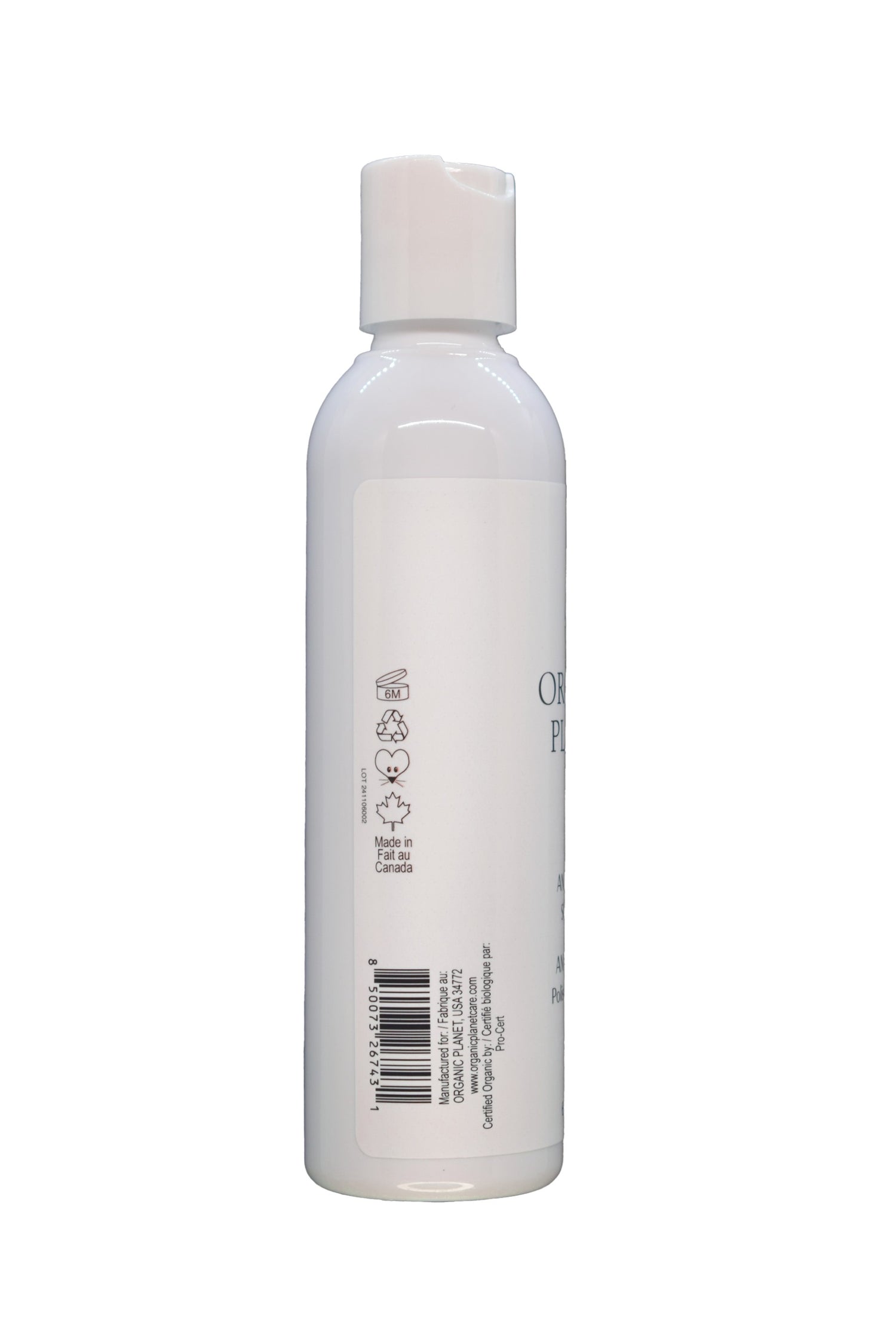 White bottle with a label on a white background. This gentle skin polisher features Tremella mushroom to hydrate and brighten all skin types, including sensitive and acne-prone. Made with 95-100% USDA Certified Organic ingredients, it provides soft exfoliation and boosts antioxidants for smoother, radiant, and balanced skin.
