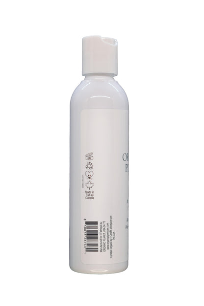 White bottle with a label on a white background. This gentle skin polisher features Tremella mushroom to hydrate and brighten all skin types, including sensitive and acne-prone. Made with 95-100% USDA Certified Organic ingredients, it provides soft exfoliation and boosts antioxidants for smoother, radiant, and balanced skin.