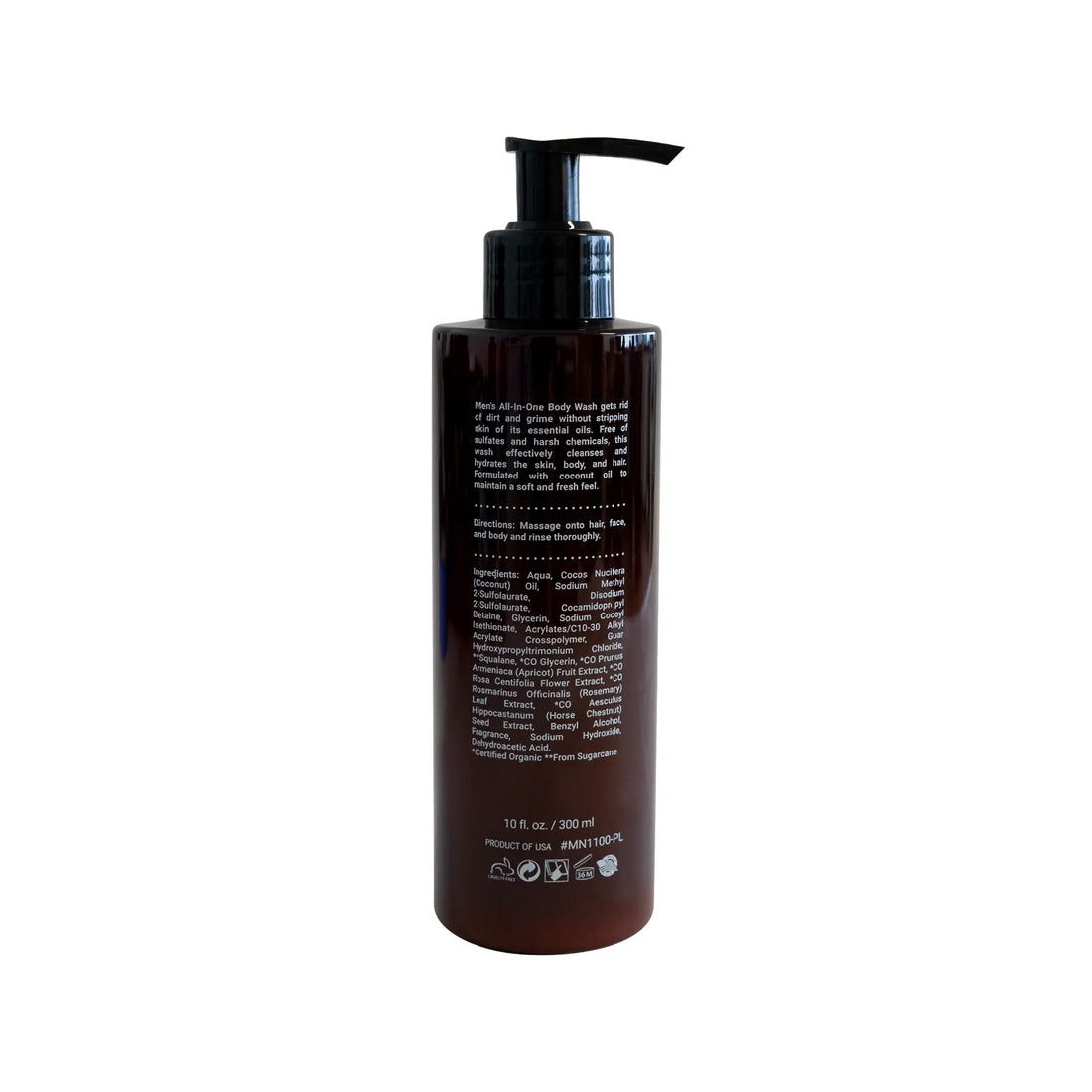 10 fl oz Cruisin Organics Body Wash for men. Certified organic ingredients. Compare to higher price, we win!