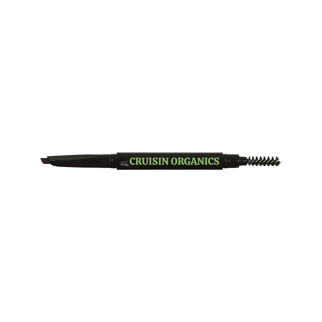 Cruisin Organics Automatic Eyebrow Pencil, Black  You can build a full brow from scratch with our all-in-one eyebrow pencil. This dual-tip brow pencil helps you achieve a natural brow shape with an angled tip on one end and a spooly tip on the other! The angled tip makes it easy to fill in long-lasting color into your brows. Our formula multitasks to give you color, sculpture, and sealing for your brows. With the spooly tip, you can blend the color seamlessly.
