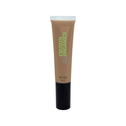 Cruisin Organics Betula Birch BB Cream with SPF skin protection. A medium tint of hydration and skin protection in one bottle. A light yet smooth layering and moisturizing formula with SPF 18 and nourishing ingredients to help rejuvenate a no-makeup look. It&