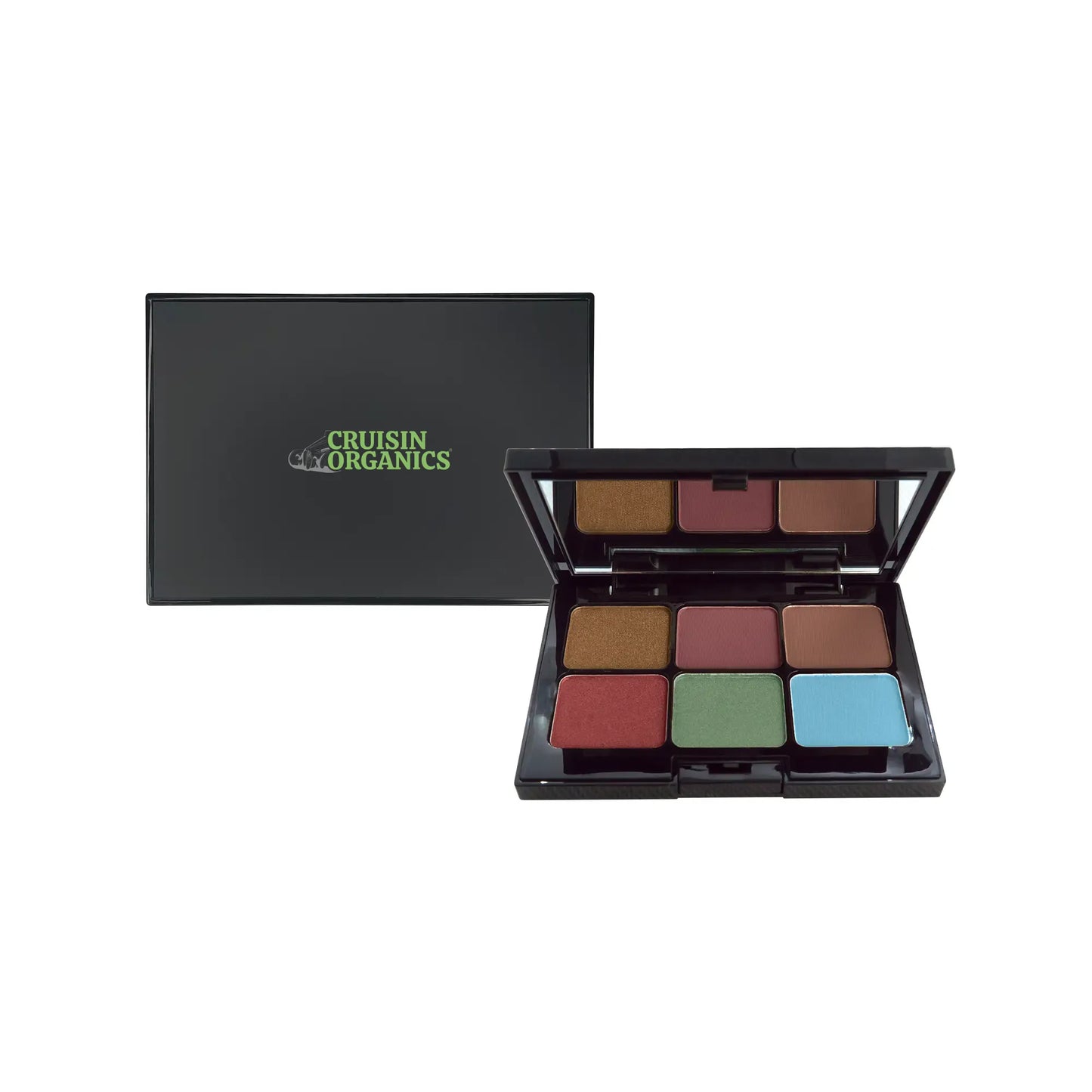 Attain a mesmerizing eye look with our creamy, six-shaded Cruisin Organics Magic eyeshadow palette. buildable texture, so you can blend or layer effortlessly for greater shade intensity to complete your full look. Highly pigmented, the soft, shimmering, or matte shades stay on your eyelids with a luminous, silky finish. Our formula allows easy and gentle application, so you won’t damage the delicate skin around your eyes.