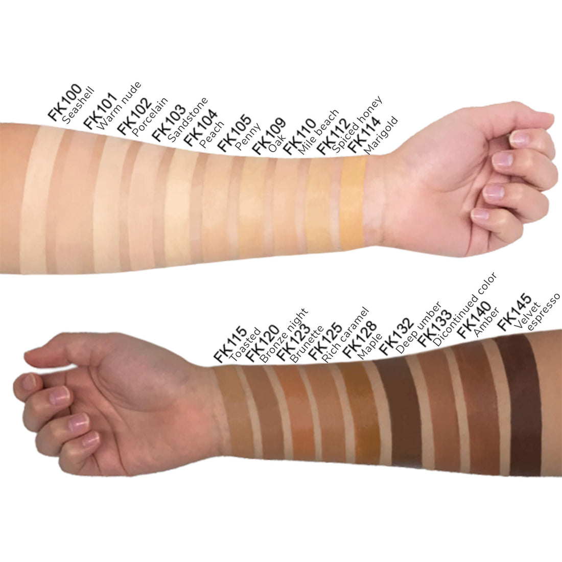 Weightless liquid complexion texture showing breathable medium to full buildable coverage