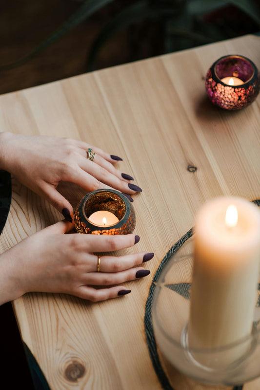 Glass Candle Holder