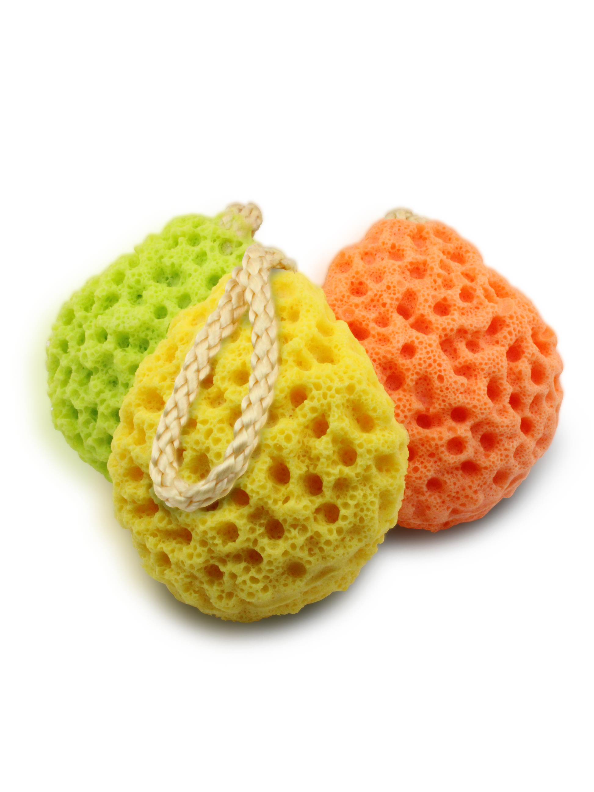 Exfoliate and enhance skin with Cruisin Organics Odor-free Sponge on a rope.