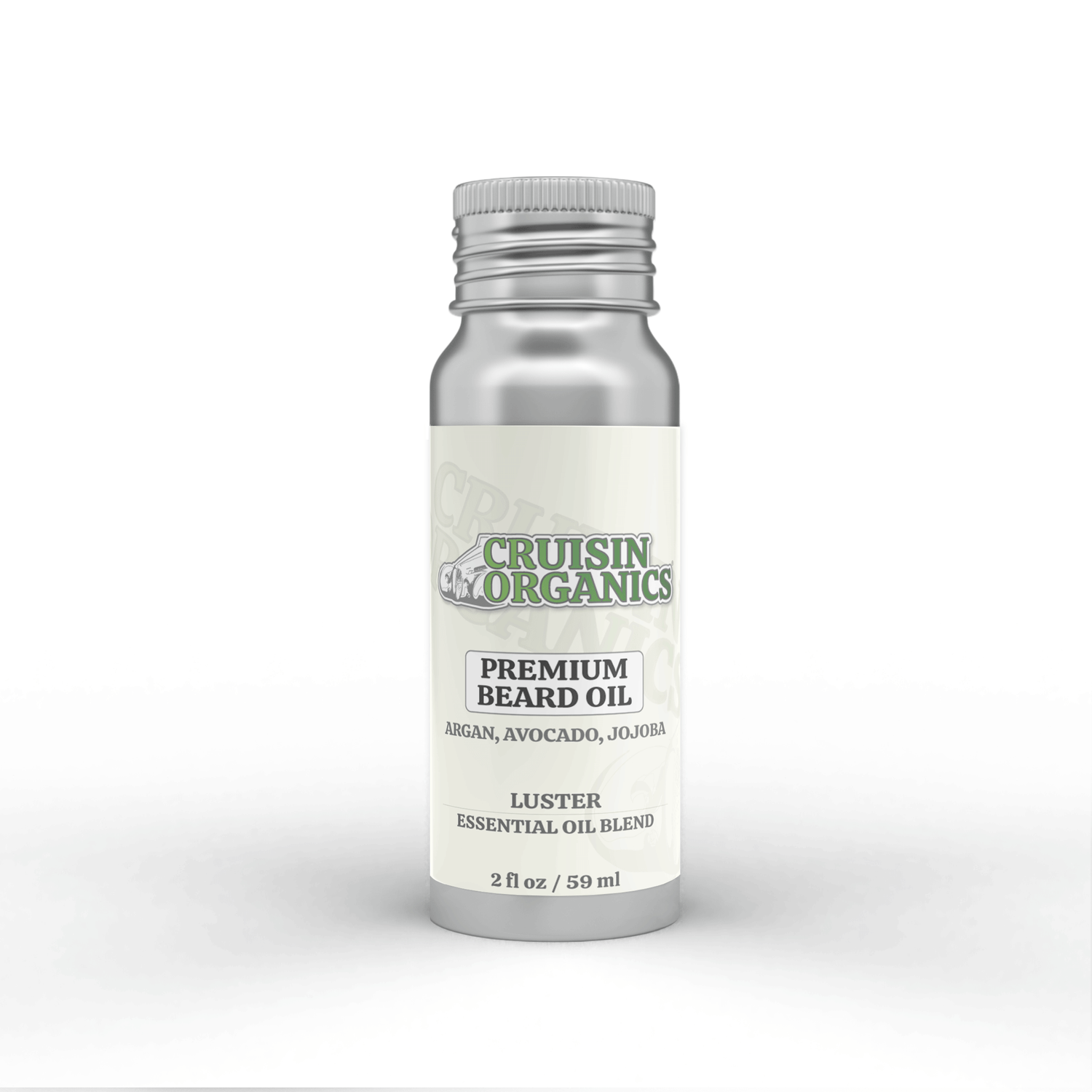 Revitalize your beard with Cruisin Organics Luster Beard Oil. This palm-free, vegan blend boasts a refreshing citrus mint aroma and soothing lavender scent, nourishing your beard for a healthier, softer look. Effortlessly exude confidence and style with this rejuvenating grooming essential.