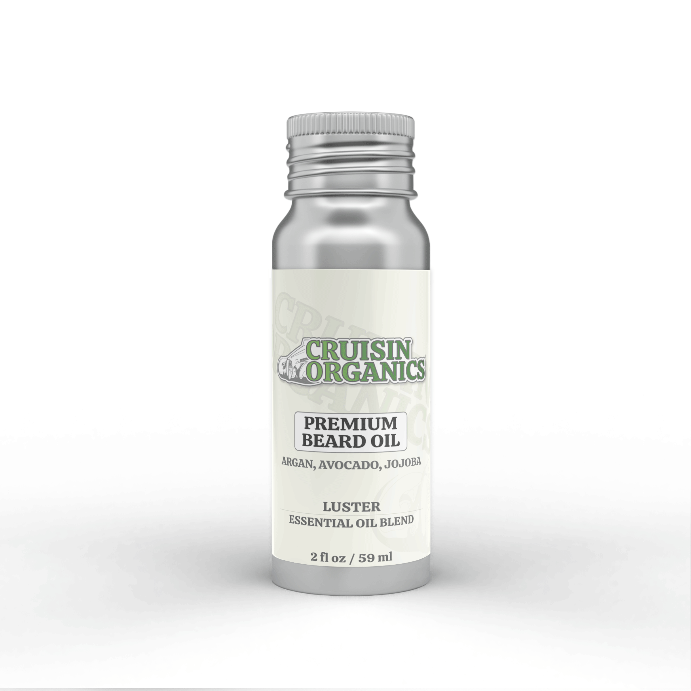 Revitalize your beard with Cruisin Organics Luster Beard Oil. This palm-free, vegan blend boasts a refreshing citrus mint aroma and soothing lavender scent, nourishing your beard for a healthier, softer look. Effortlessly exude confidence and style with this rejuvenating grooming essential.