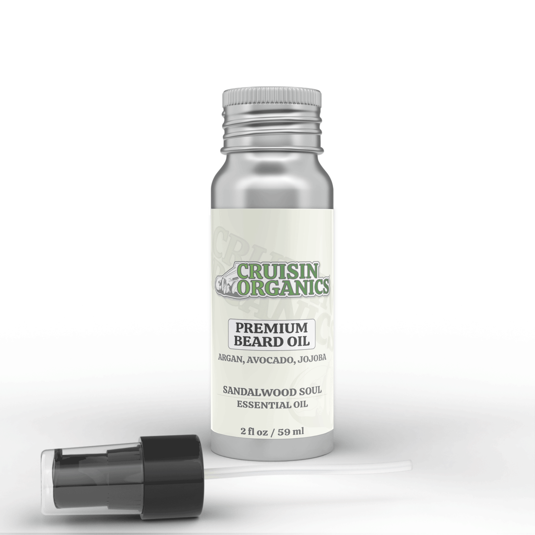 A clear, lightweight drop of premium sandalwood beard oil showcasing a fast-absorbing, non-greasy luxury texture.