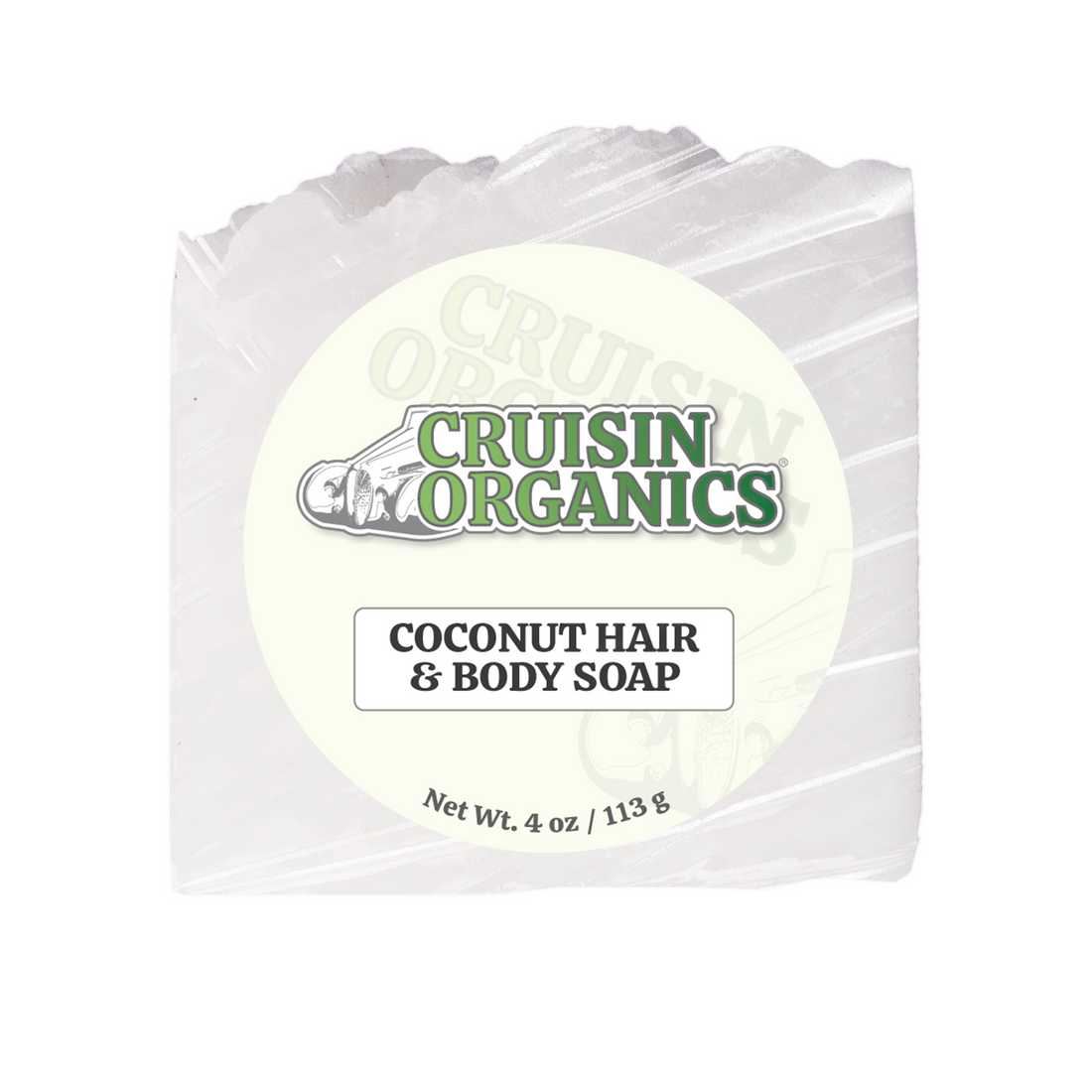 Coconut Hair and body soap by Cruisin Organics