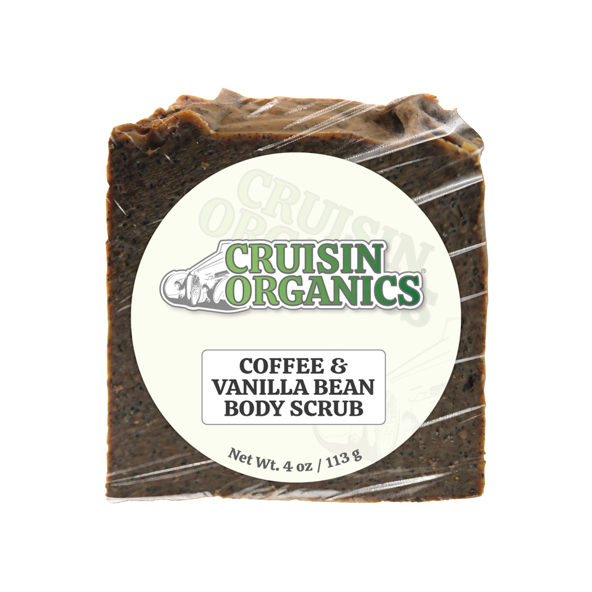 Cruisin Organics Coffee & Vanilla Bean created a Bubbly body scrub using coffee and vanilla to cleanse and refresh skin, with the added benefits of sugar, salt, and nourishing plant oils like Olive, Castor, Coconut, and Shea. Exfoliate, purify, and reveal a brighter complexion.