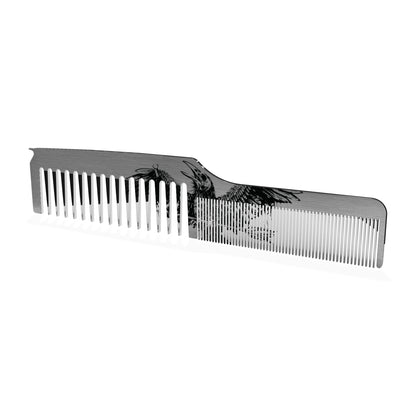 Cruisin Organics Raven Dual Tooth Comb - the perfect tool for hair styling and hygiene-conscious individuals. Made from durable stainless steel, it&