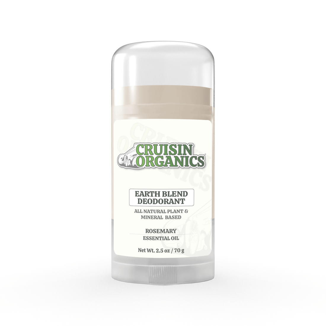 Cruisin Organic natural way to stay odor-free and feel fresh throughout the day. Our deodorant stick, made from all-natural ingredients, is the perfect solution! With the invigorating scent of rosemary essential oil, you&