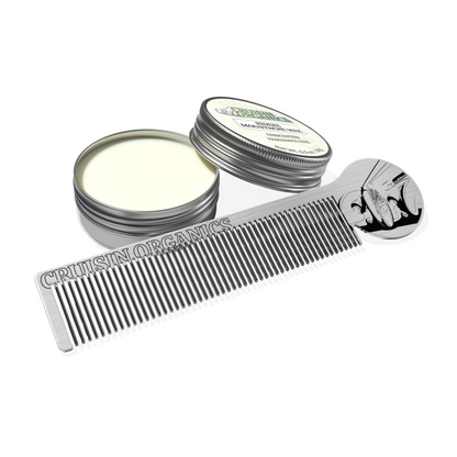 Moustache Wax &amp; Stainless Comb Set
