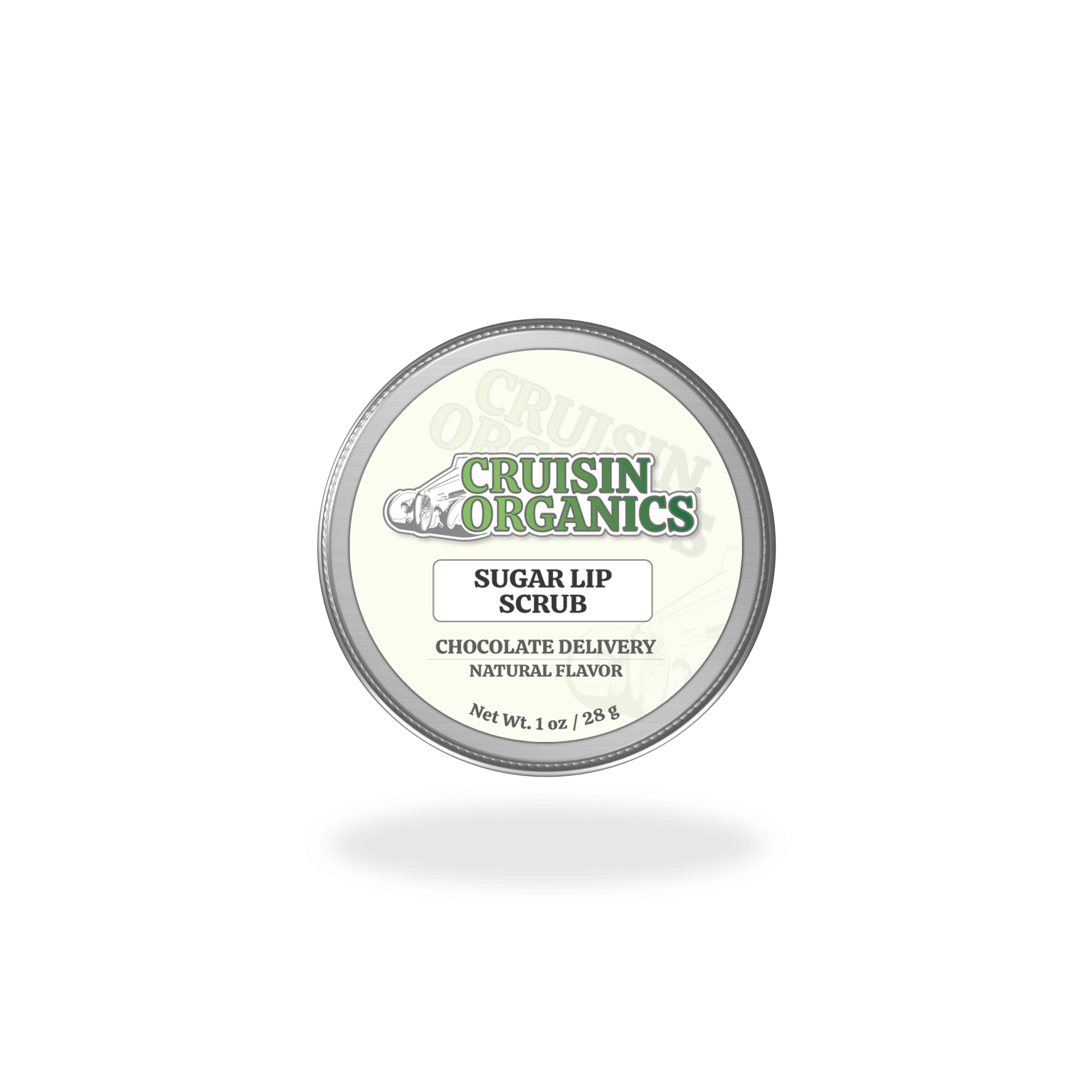 Cruisin Organics Chocolate Delivery Sugar Lip Scrub! This gentle scrub exfoliates and nourishes, leaving your lips incredibly soft and hydrated. Natural ingredients like sugar, Shea butter, and Jojoba oil gently buff away dry flakes and condition chapped lips, making them kissably smooth. Get ready for flawless lipstick application!