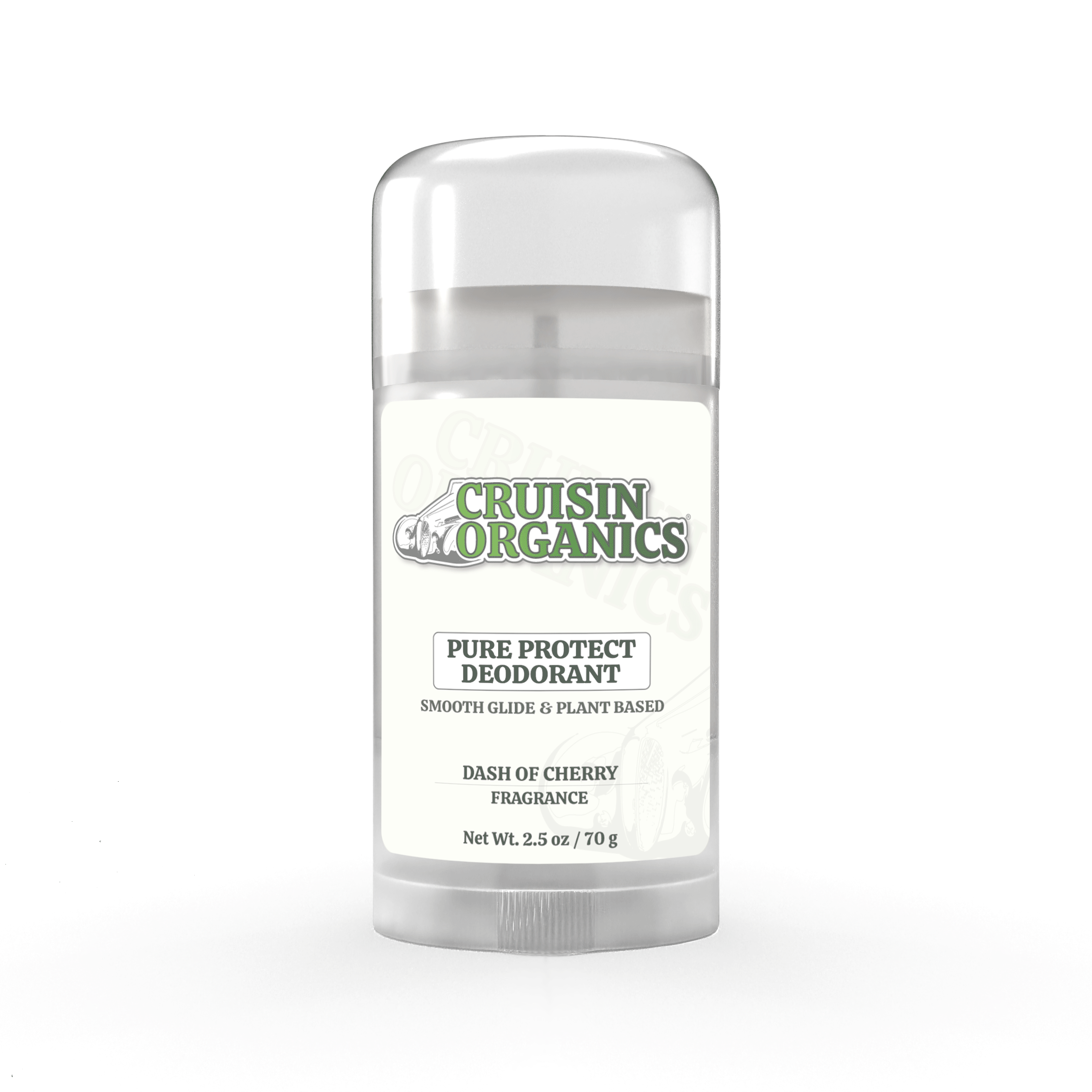 Experience all-day protection Cruisin Organics Cherry Protect Deodorant. Formulated with natural, palm-free ingredients and a sweet cherry scent, this vegan deodorant fights odor without the use of harsh dyes. Keep your underarms feeling clean and confident with our luxurious, premium deodorant.