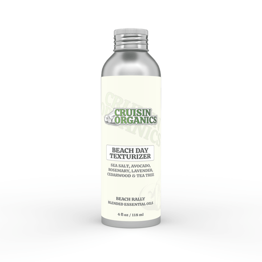 Cruisin Organics Styling texturizer has Cedarwood, Lavender, Rosemary & Tea Tree Essential Oils.