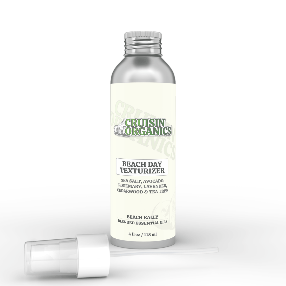 Beach Day Hair Styling Texturizer. Elevate volume and enhance your look with our versatile texturizer. Achieve effortless curls using our spritz and scrunch method. Experience the rejuvenating scents of Cedarwood, Lavender, Tea Tree, and Rosemary essential oils.