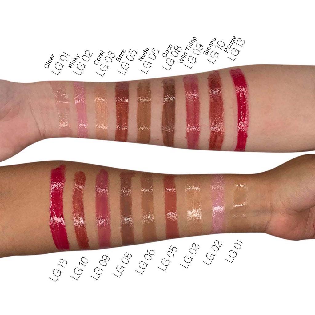 18 shades of lip gloss. Cruisin Organics Coco Lip Gloss.