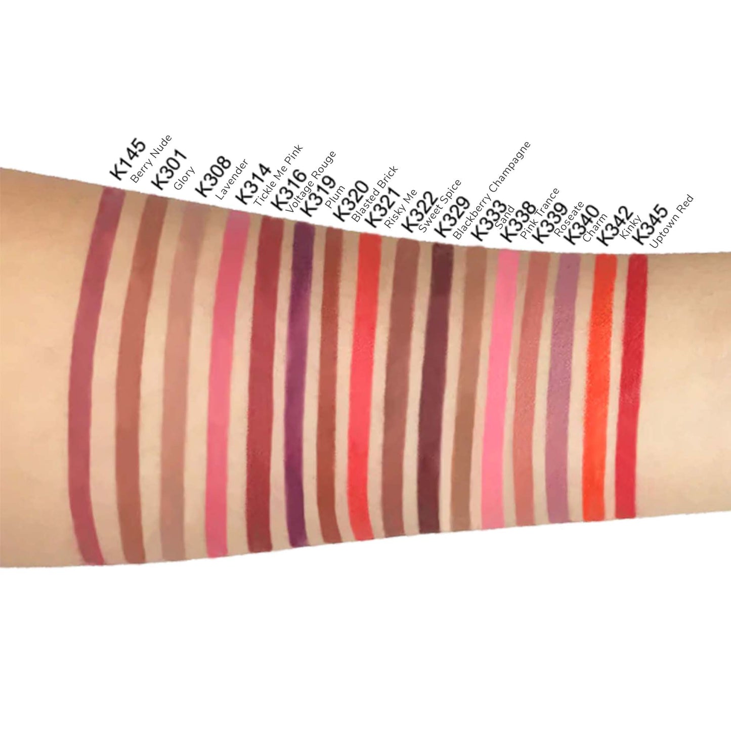 16 shades. Cruisin Organics Pink Trance Lip Pencil, the perfect complement to any lipstick, gloss, or liquid lips.