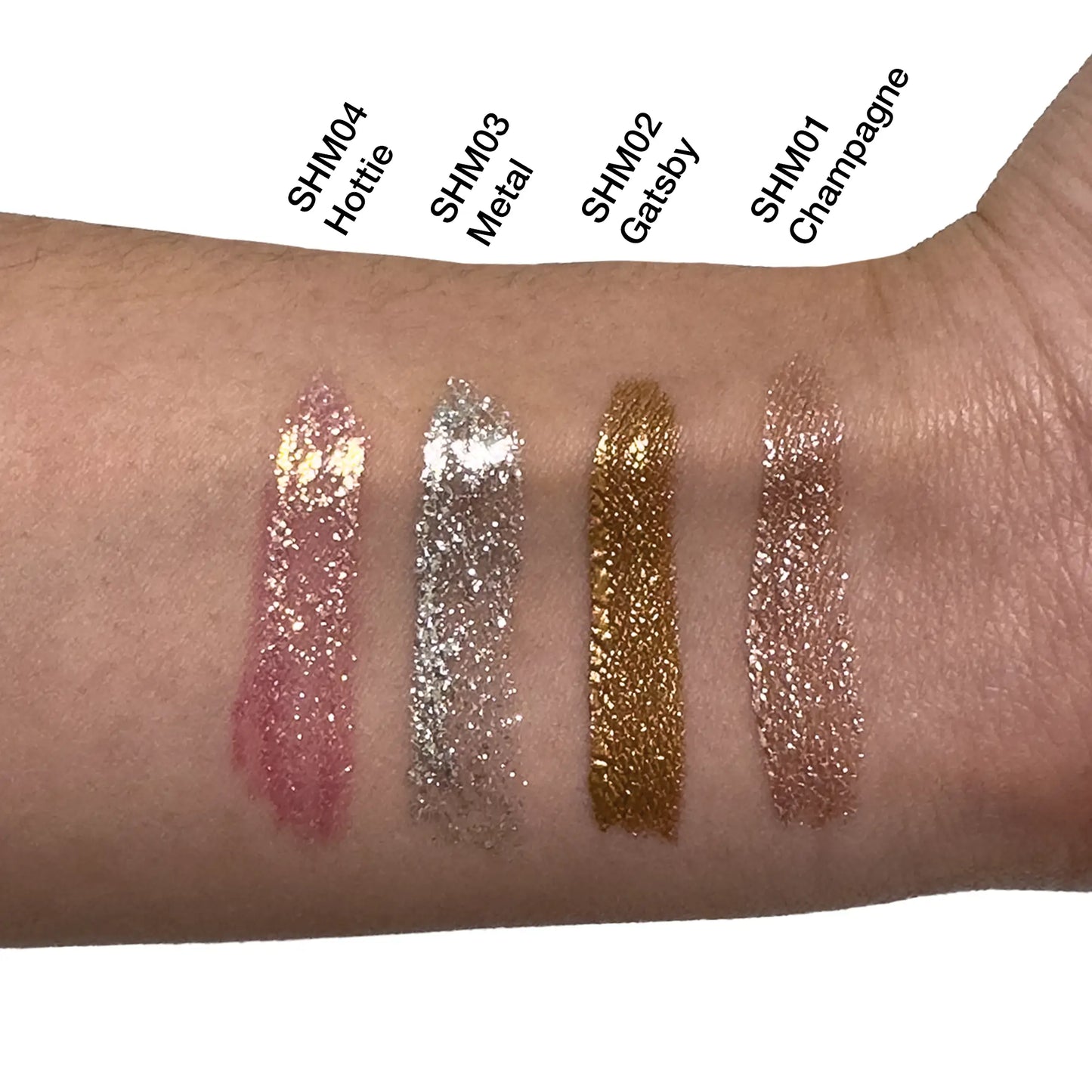 Achieve the high-impact shine you desire with our liquid shimmer. Its innovative, versatile formula delivers brilliant shine, perfect for enhancing any makeup look on your lips, eyelids, or cheekbones. Explore your creativity with our range of shades, and enjoy the benefits of a crease-proof and smudge-proof finish! Use our liquid shimmer in combination with other products or on its own for that added glam and shine. It's an essential addition to your makeup collection.