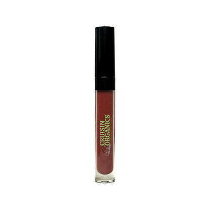Explore trendy Cruisin Organics Red Plum Matte Liquid Lipstick for comfortable, precise application and vibrant shades with a delightful orange sugar cookie scent.